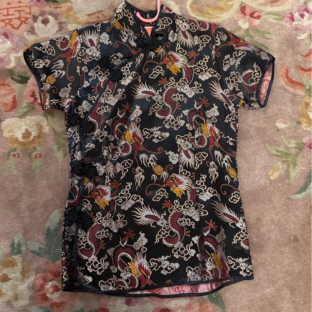 Black Chinese Cheongsam Qipao top 32
